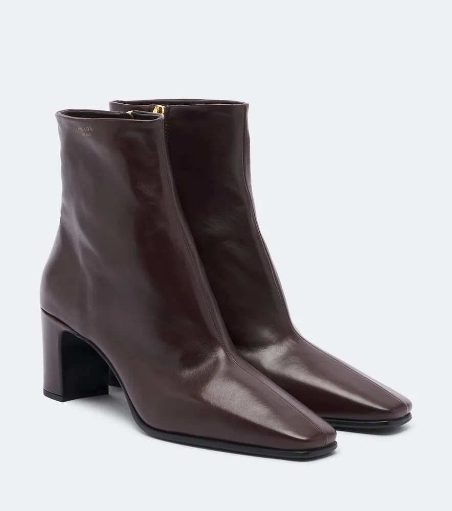 Leather ankle boots