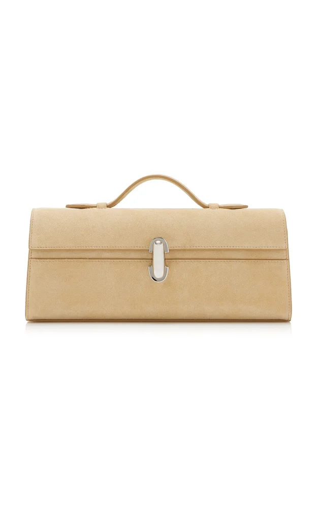 The Slim Symmetry Suede Pochette
