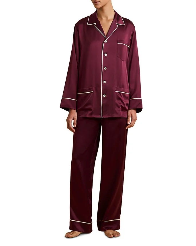 Yves Silk Long Pajama Set