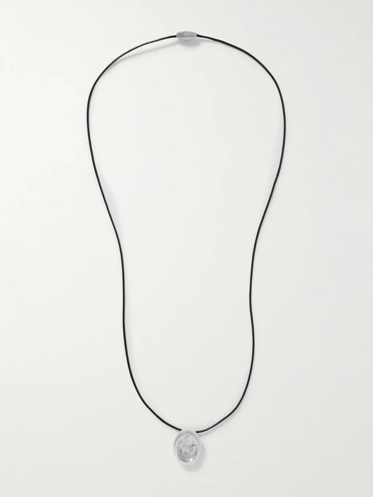 Aesop sterling silver and cord necklace