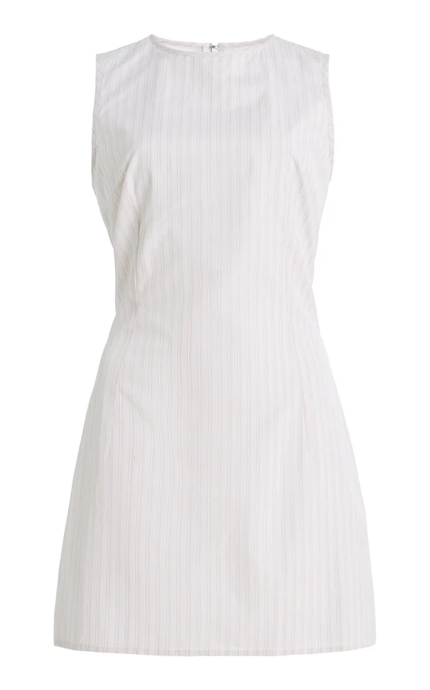 Nori Striped Cotton Poplin Mini Dress
