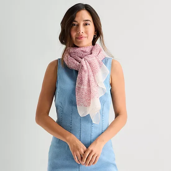 a.n.a Floral Motif Oblong Scarf