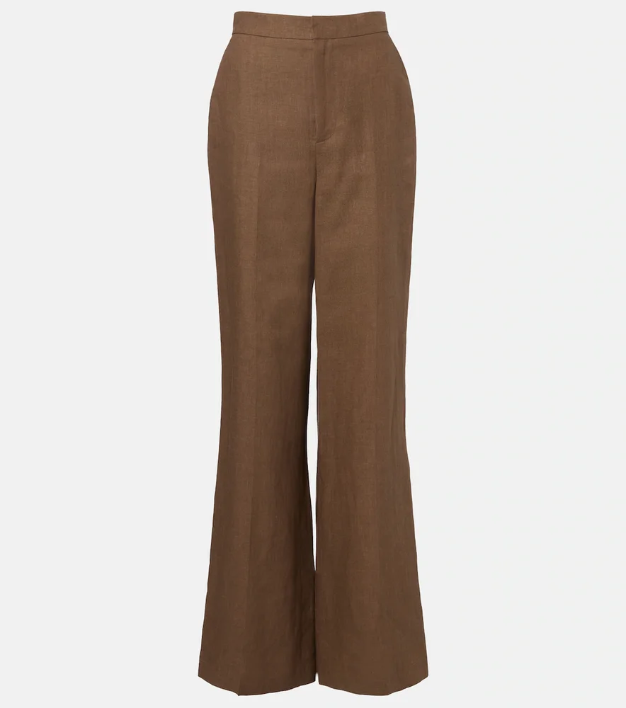Dean linen wide-leg pants