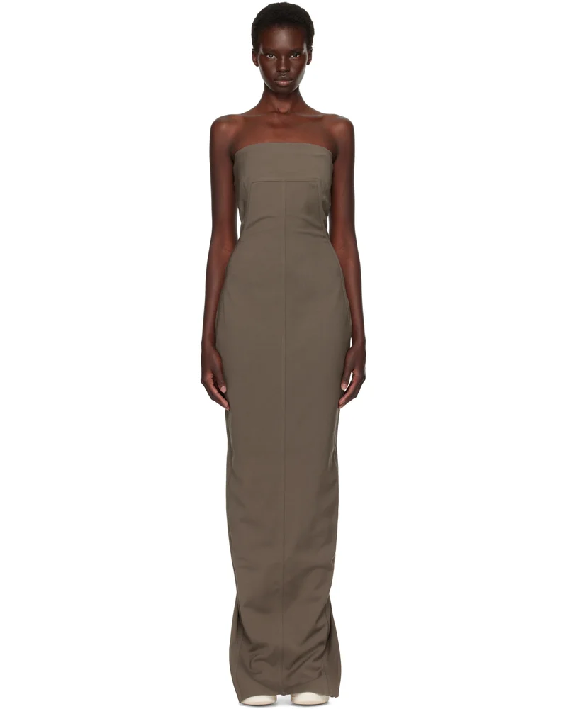 Gray Tower Bustier Maxi Dress