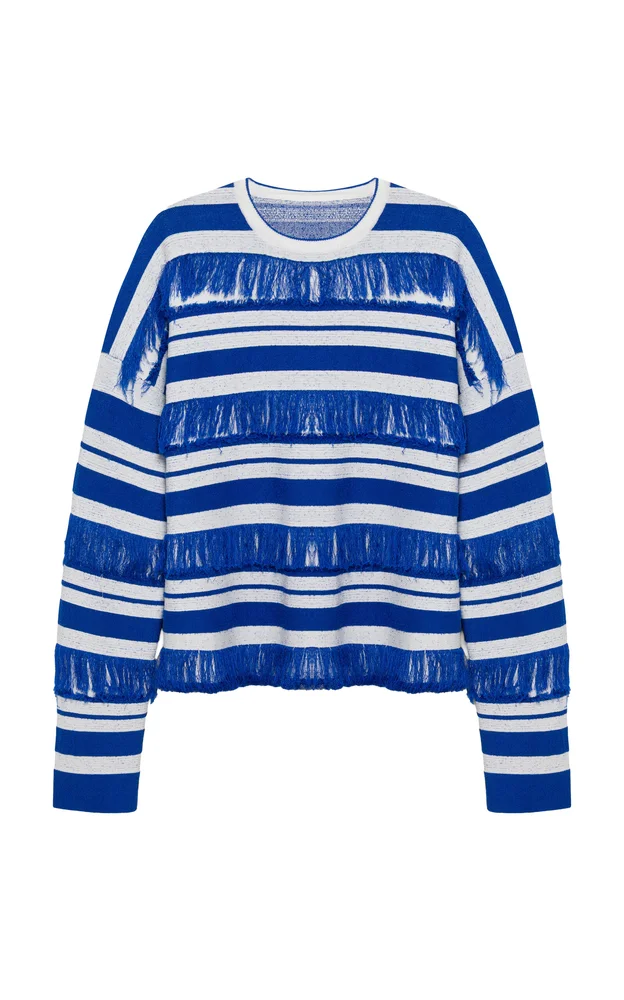 Carrick Fringed Cotton-Blend Knit Sweater