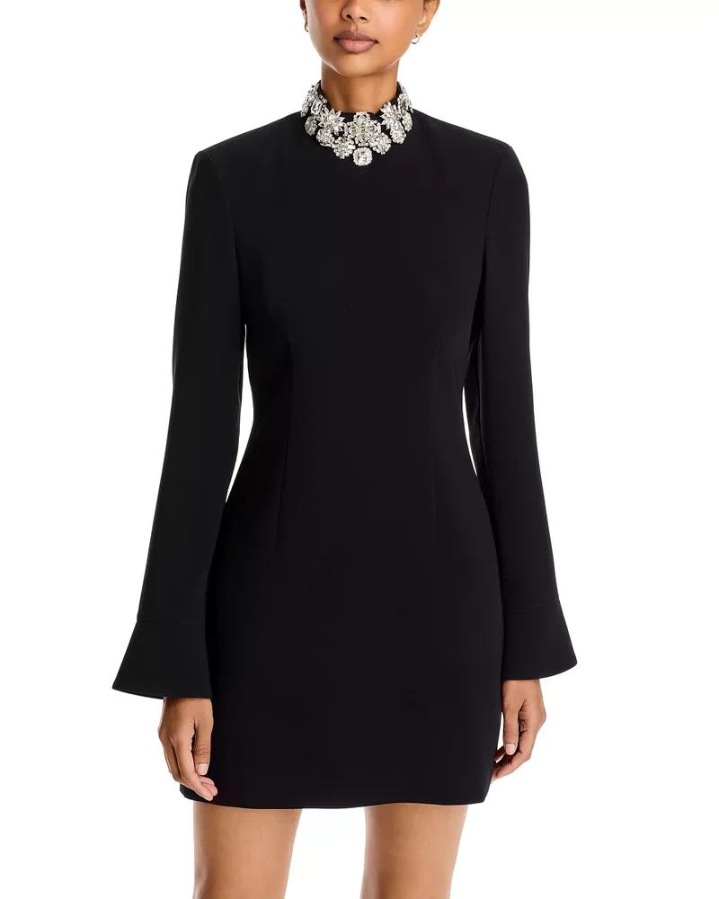 Ebby Crystal Brooch Mini Dress, Exclusive