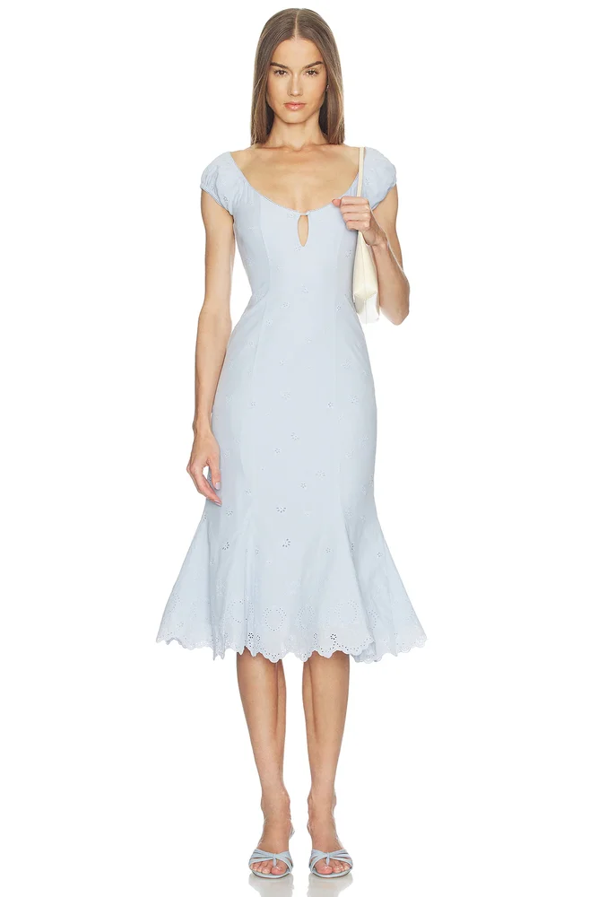 Bonita Eyelet Midi Dress