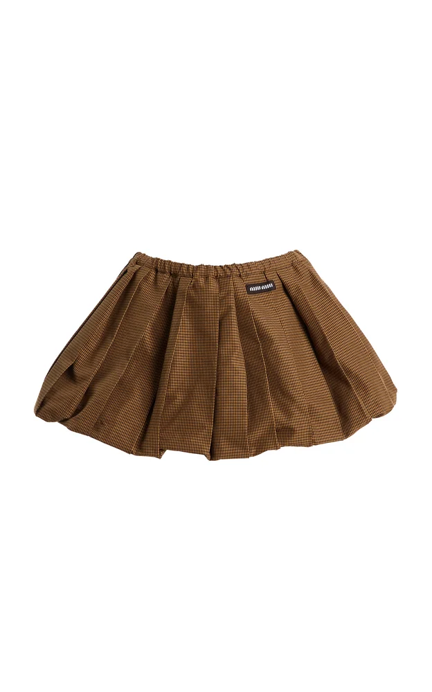 Vichy Checked Cotton Mini Skirt