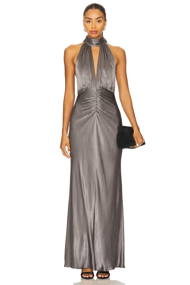 Agnes Halter Neck Maxi Dress