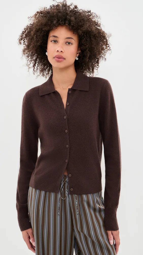 Cashmere Collared Cardigan
