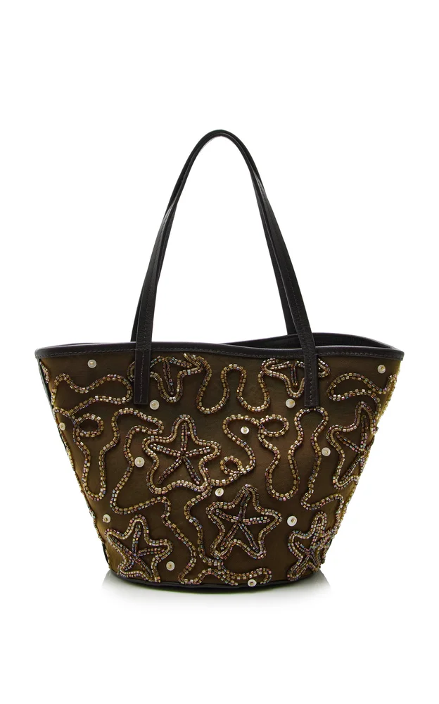 Caro Embroidered Canvas Bucket Bag