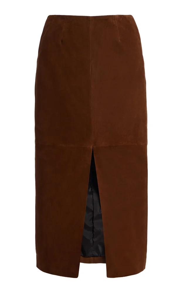 Pencil Suede Midi Skirt