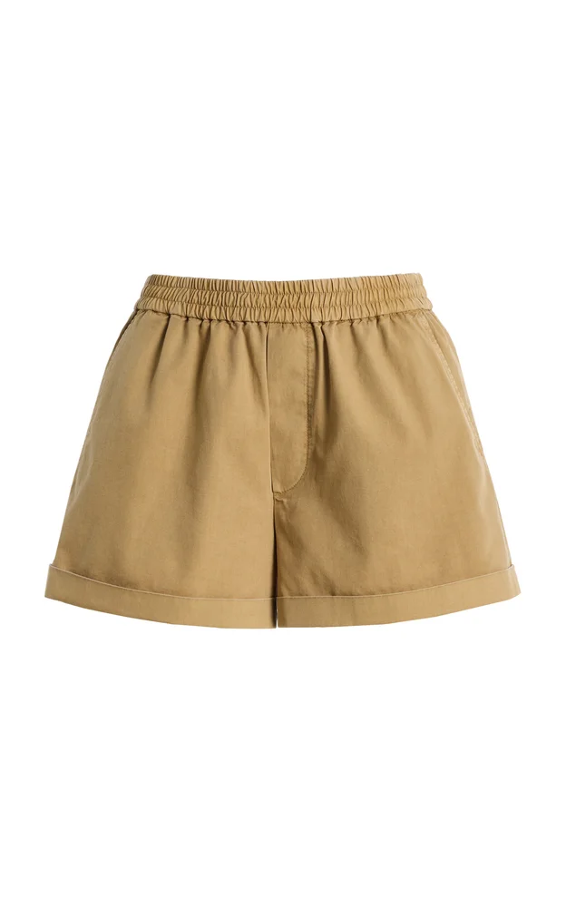 x Sotheby's Cuffed Cotton Mini Shorts