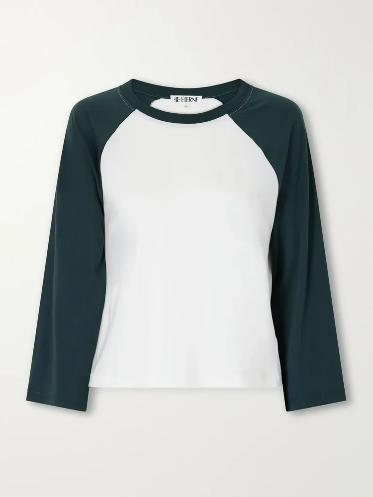 Baseball cotton-jersey T-shirt