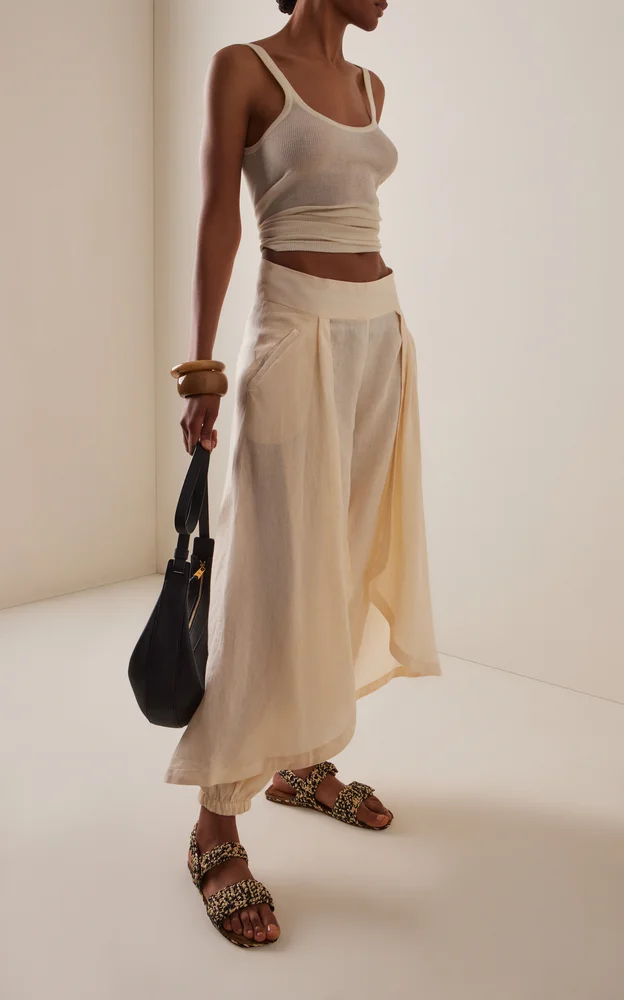 Heat Echo Linen Wide-Leg Pants