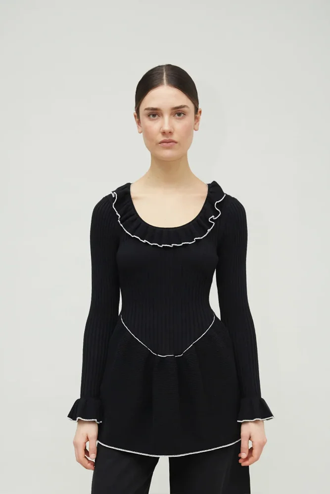 RENATA KNIT SWEATER - BLACK