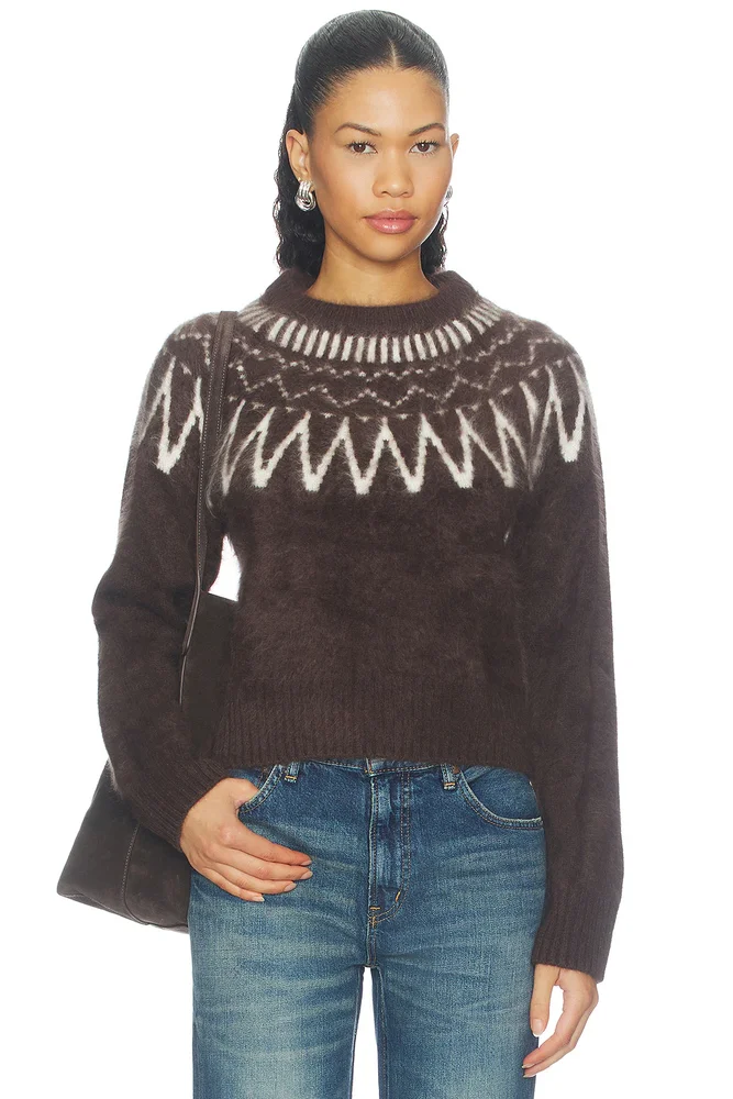 Brushed Fair Isle Crewneck