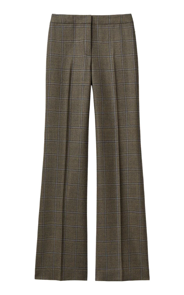 Lafayette Glen Plaid Wool Flare Pants