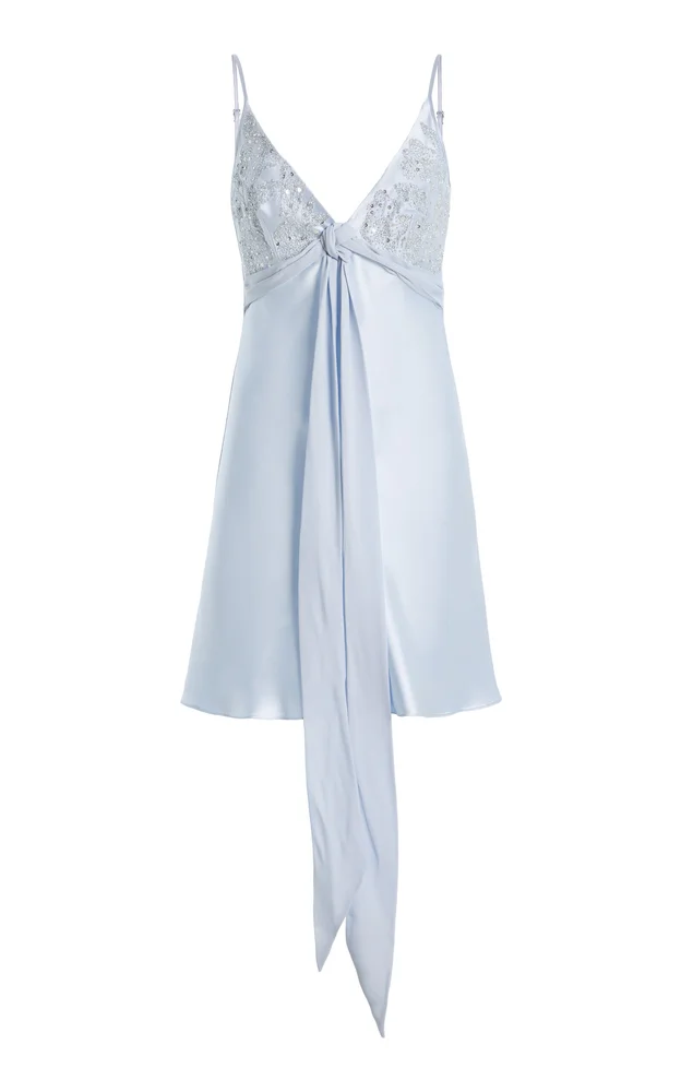 Exclusive Bias Satin Mini Slip Dress