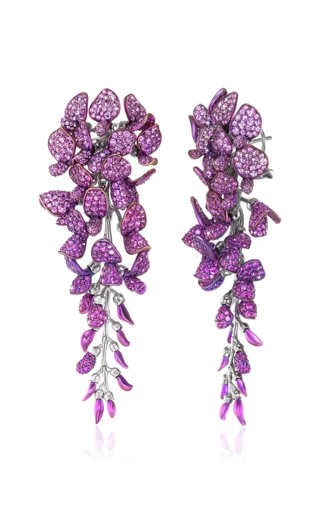 Wisteria Titanium Sapphire Earrings