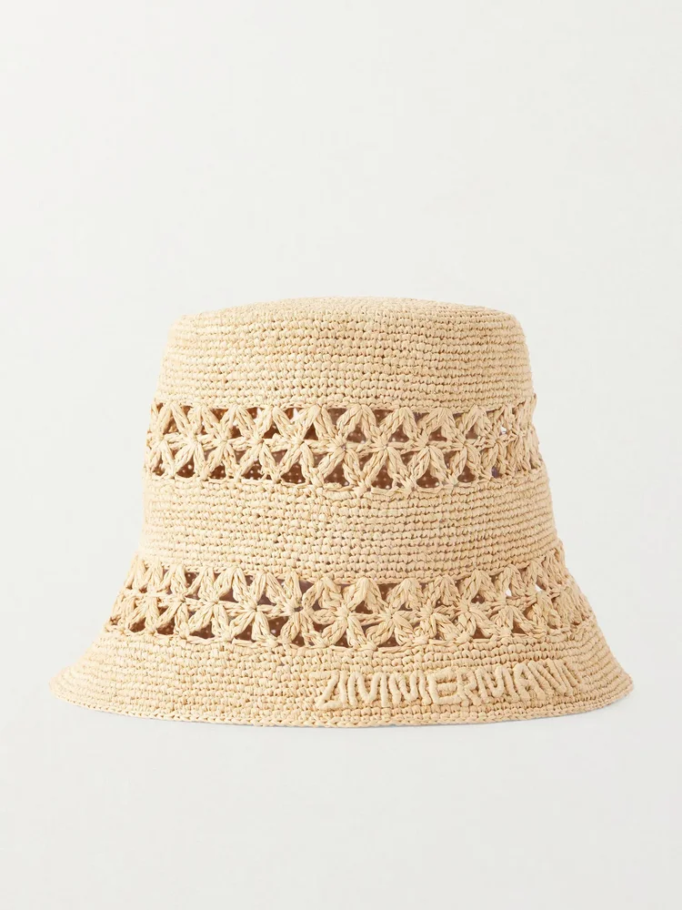 Raffia bucket hat