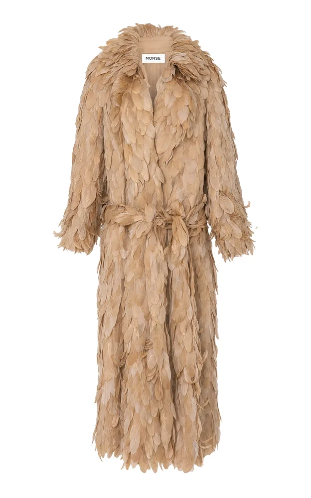 Oversized Feathered Coat