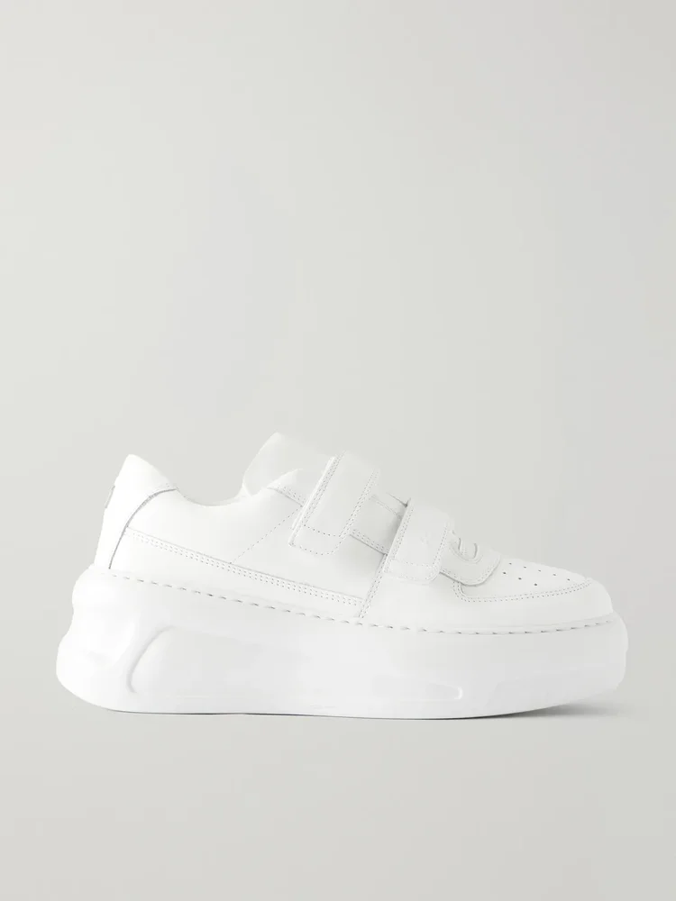 Steffey logo-detailed leather platform sneakers