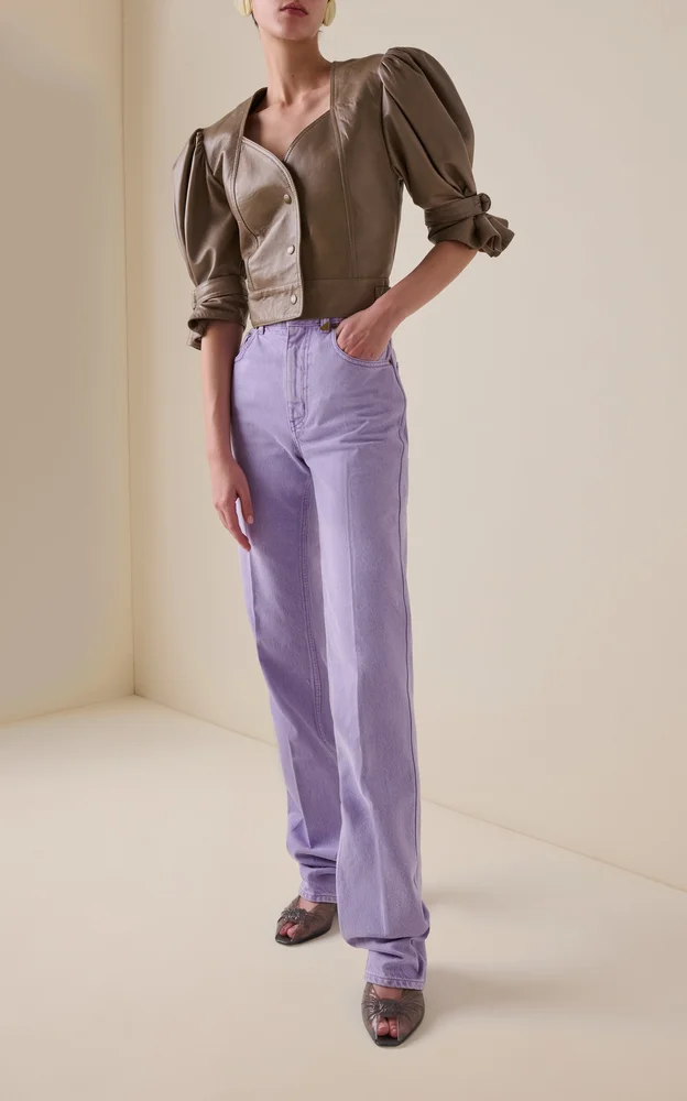 High-Rise Straight-Leg Jeans