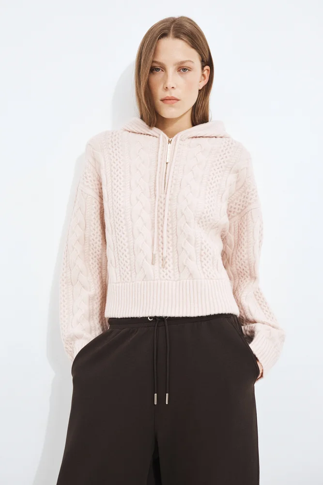 Cable Knit Hoodie