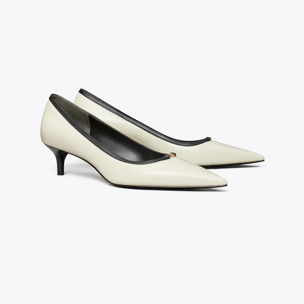 Double T Buckle Low-Heeled Pump
