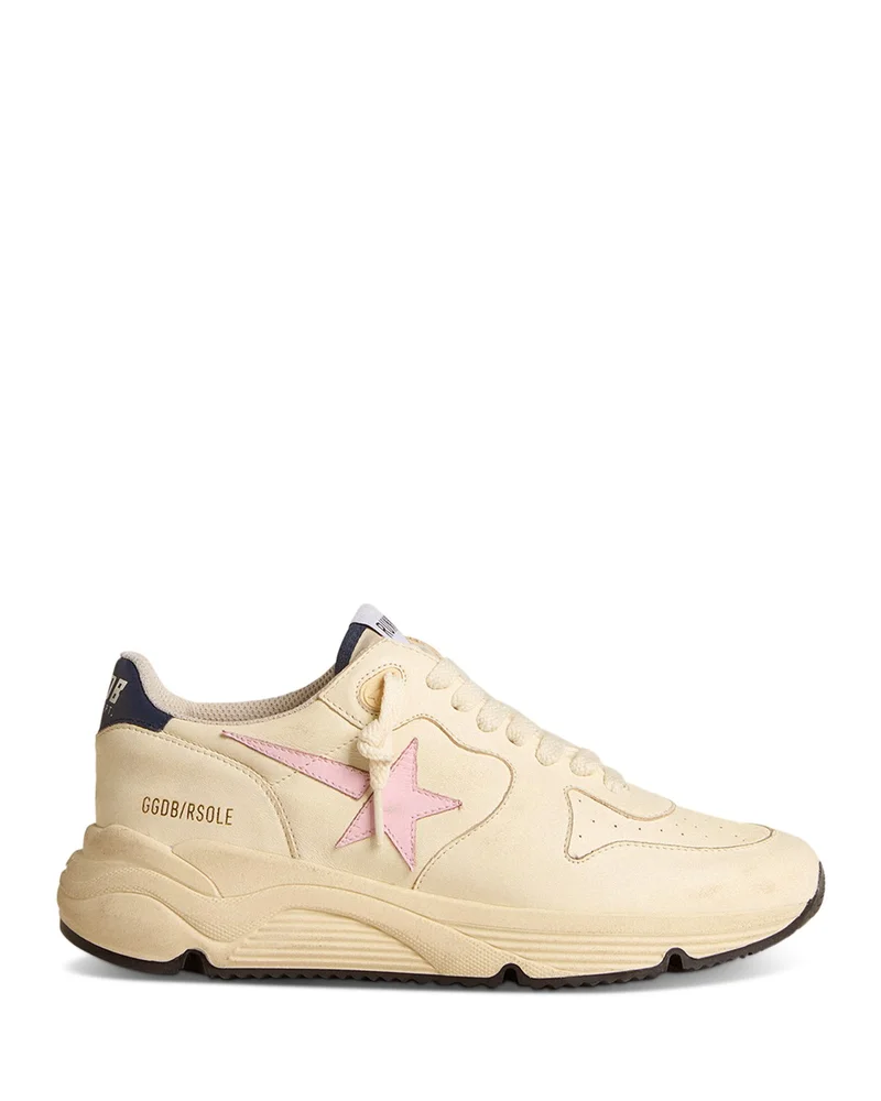 Women's Lace Up Leather Running Sneakers