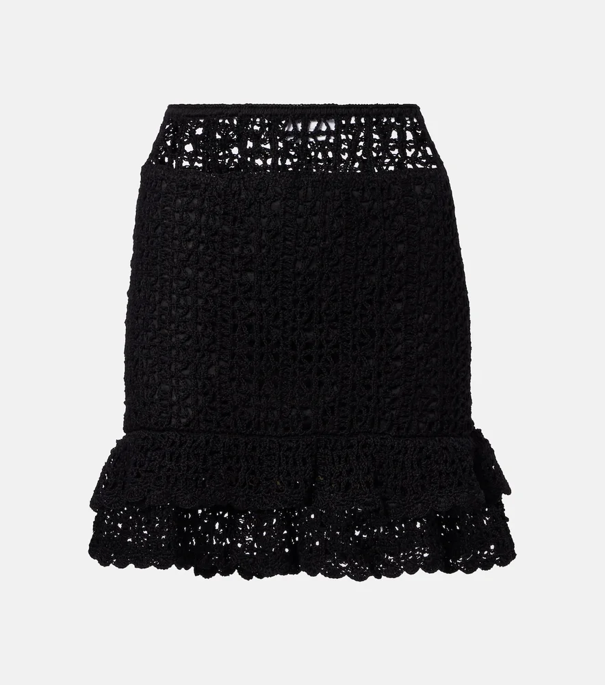 Brigette crochet cotton miniskirt