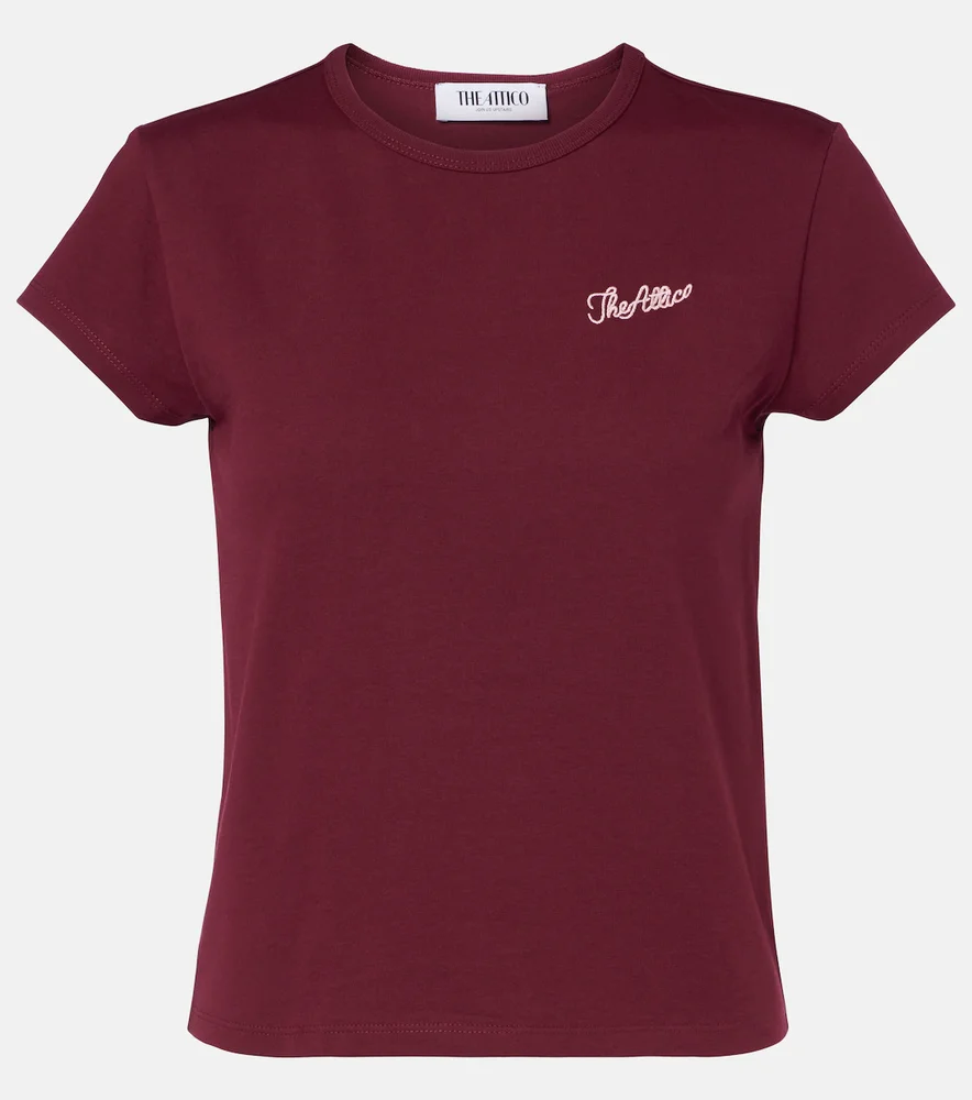 Logo cropped cotton jersey T-shirt