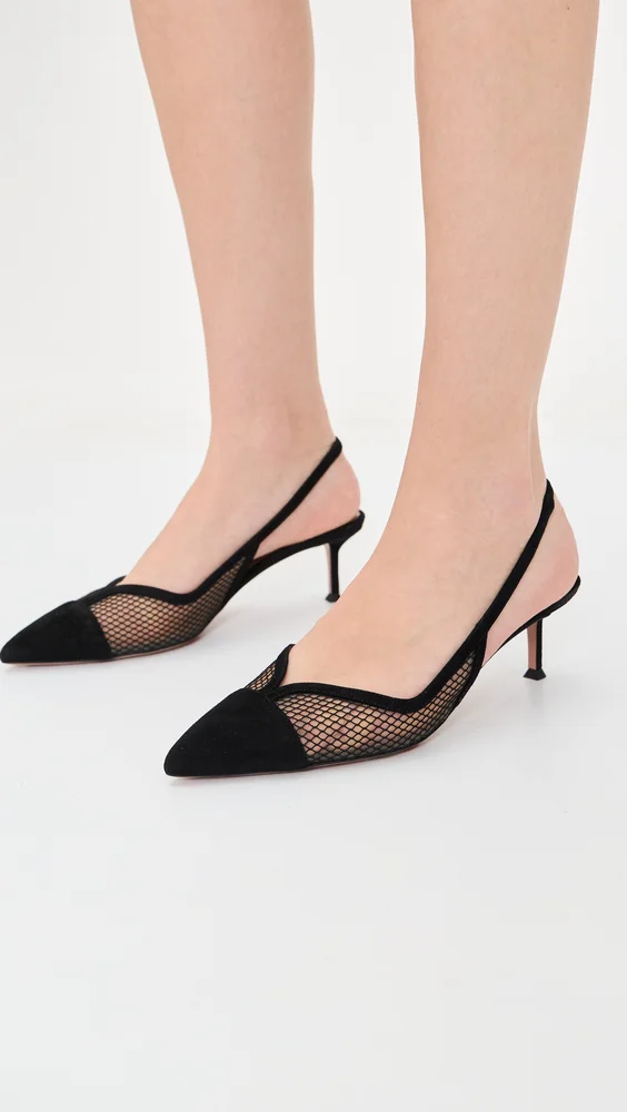 Gia Mesh Sling Pumps 50mm