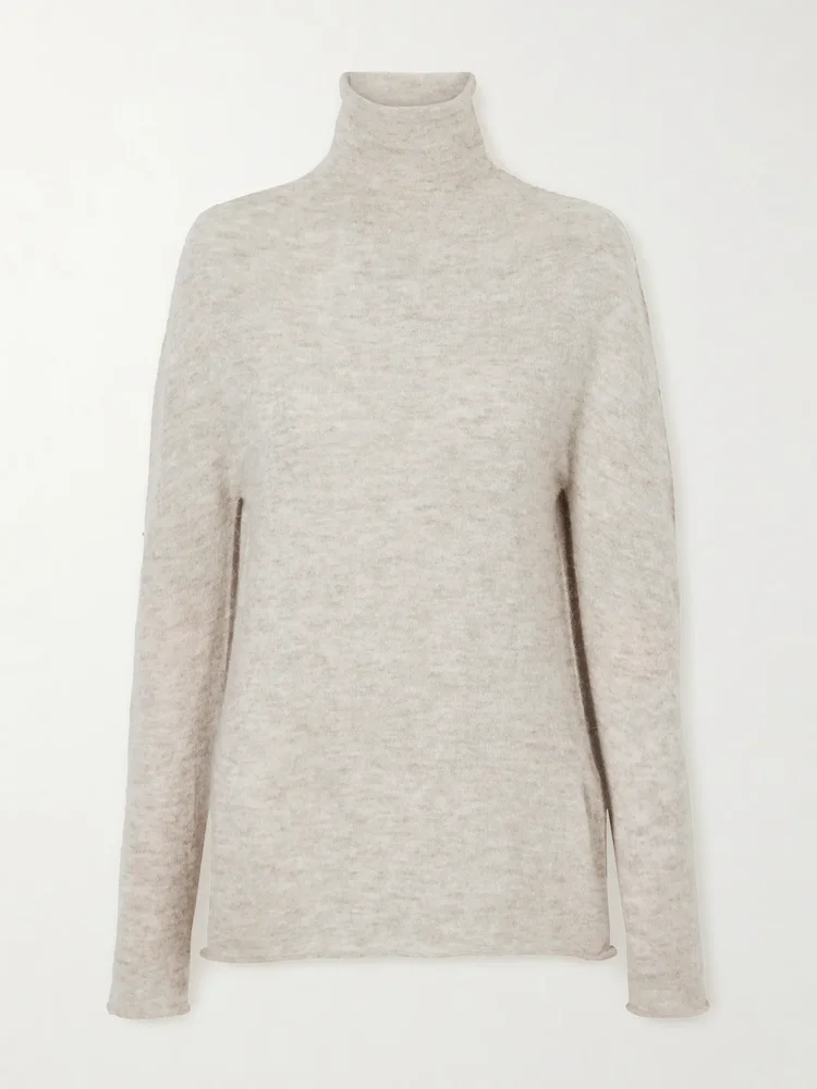 Bottle Funnel baby alpaca wool-blend turtleneck sweater