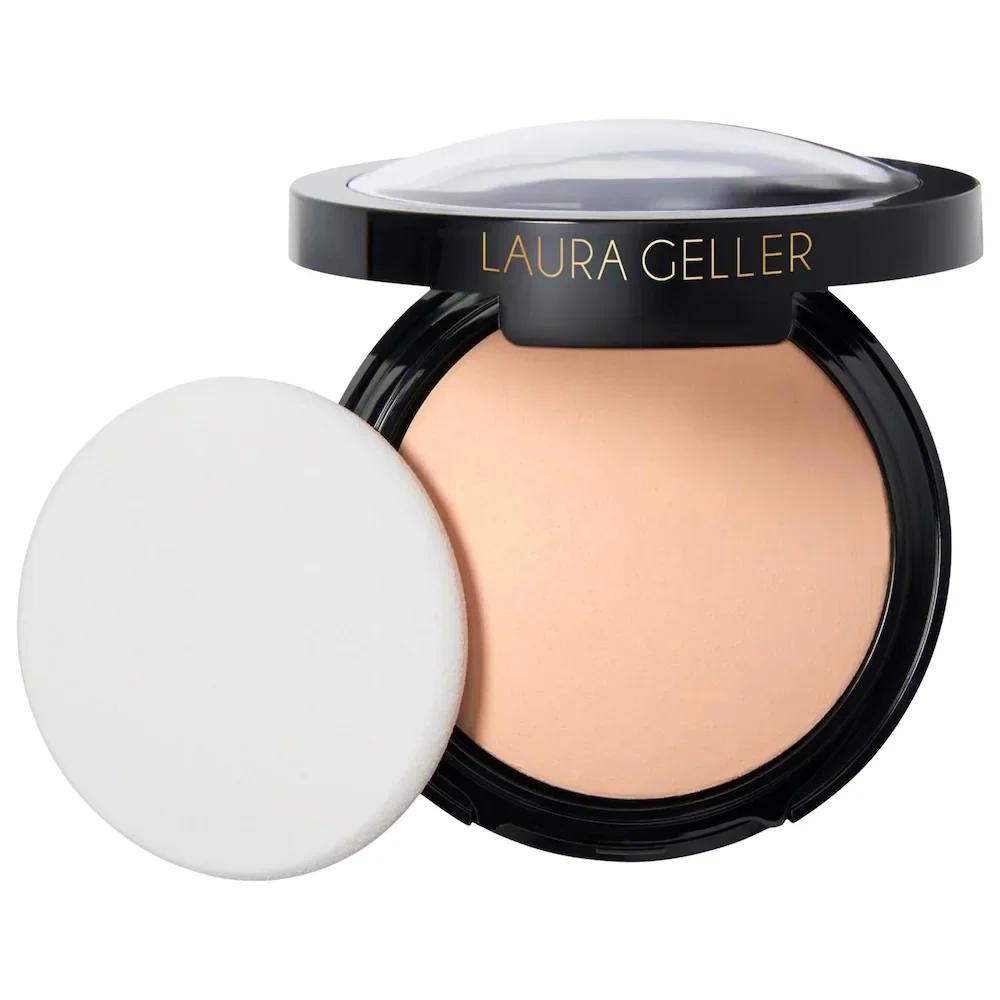 Double Take Full Coverage Baked Powder Foundation with Vitamin E in Porcelain