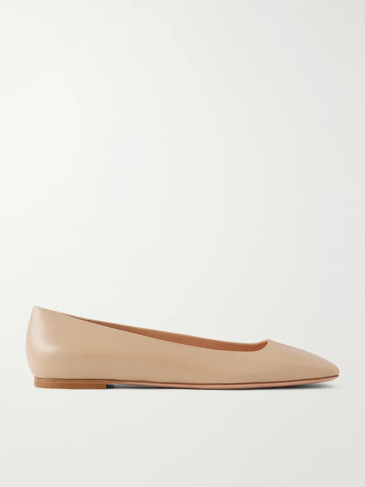Leather ballet flats