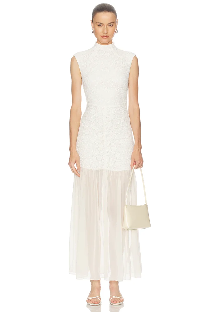 Lace Bare-back Maxi Dress