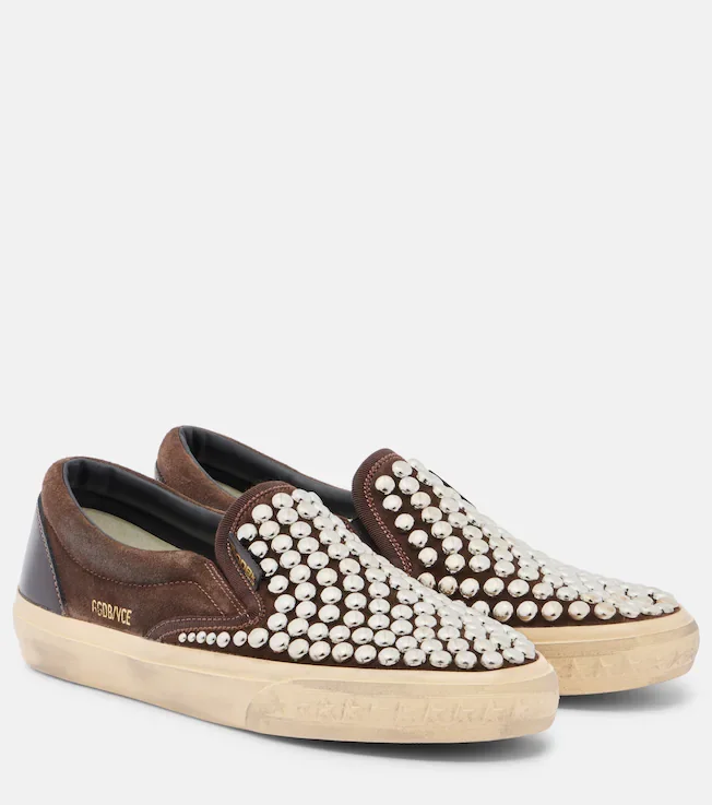 VCE studded suede slip-on sneakers