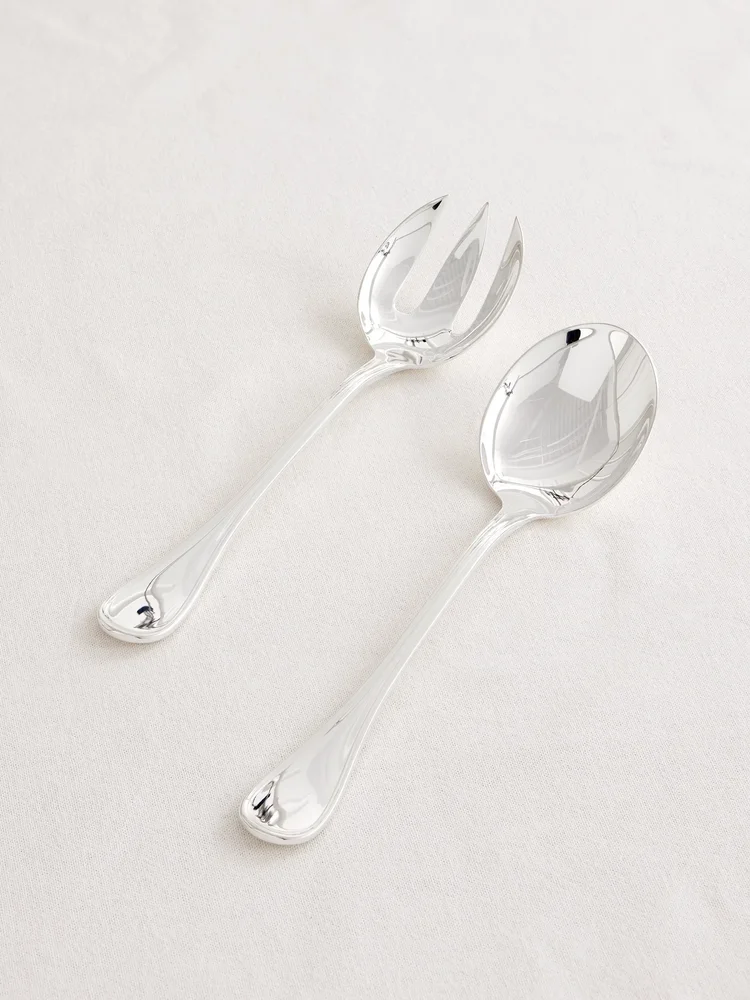 Albi set of two silver-plated salad servers