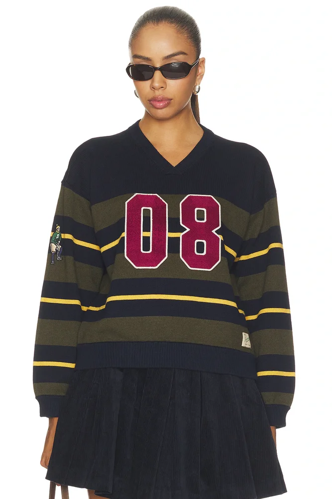 Mina Novelty Vneck Sweater
