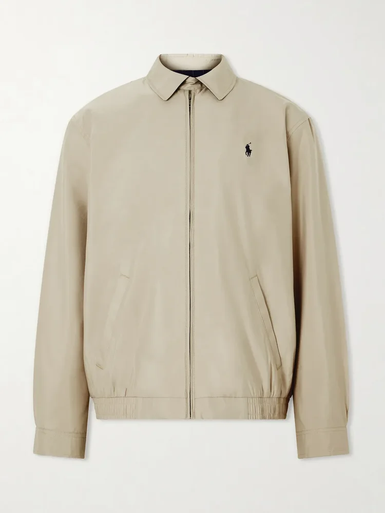 Logo-Embroidered Recycled Shell Jacket