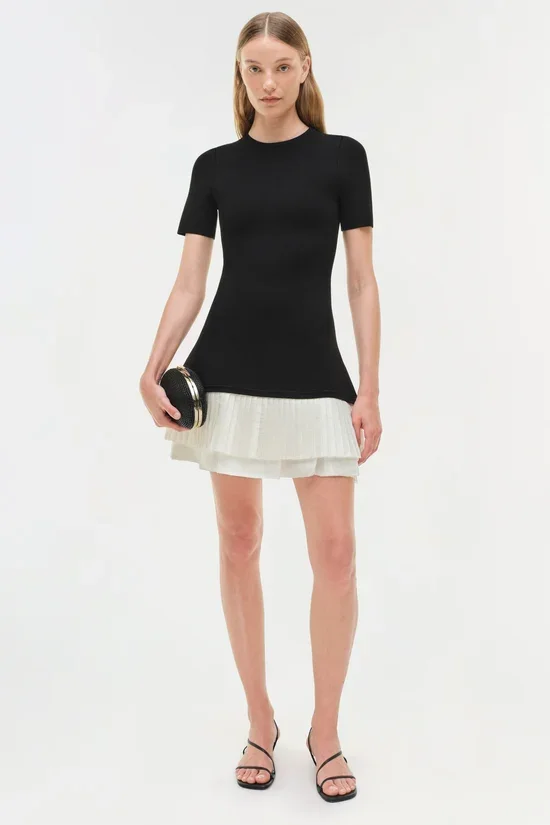 Lorin Taffeta Knit Midi Dress