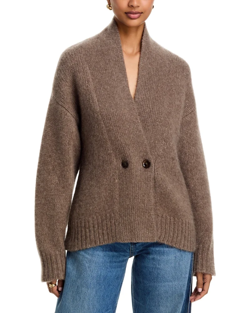 Lowen Cashmere & Silk Double Breasted Cardigan