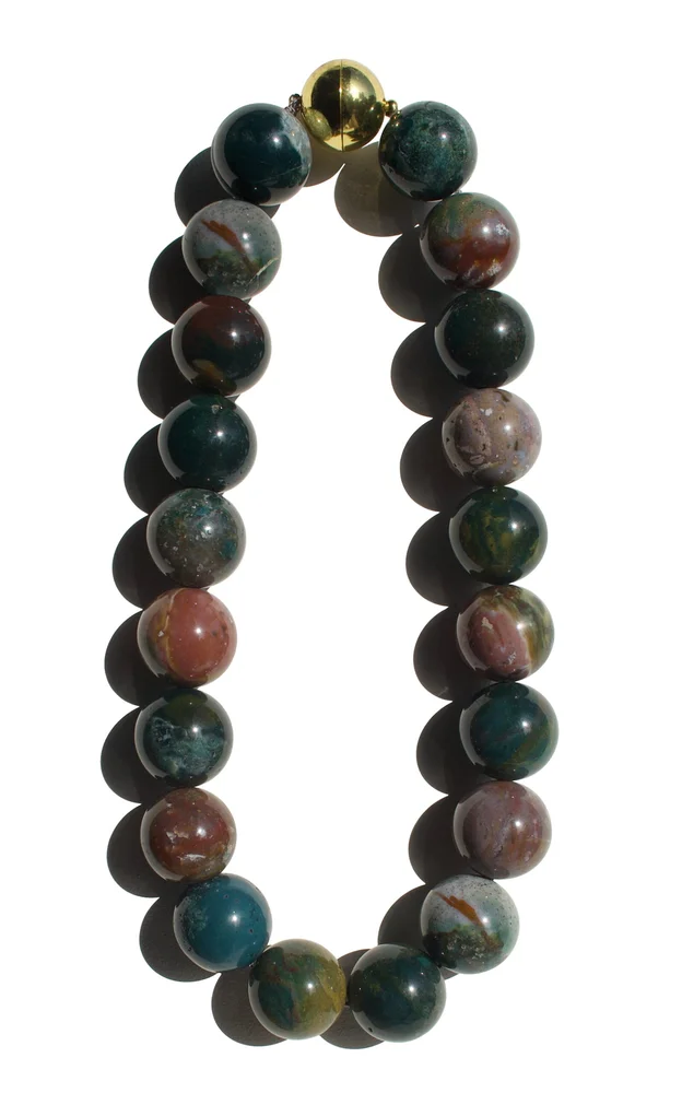 Gold-Plated Vermeil Agate Choker Necklace
