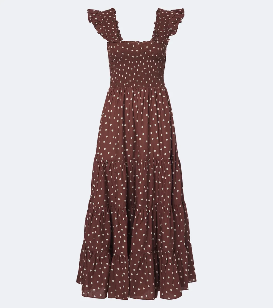 Kendall polka dot cotton midi dress