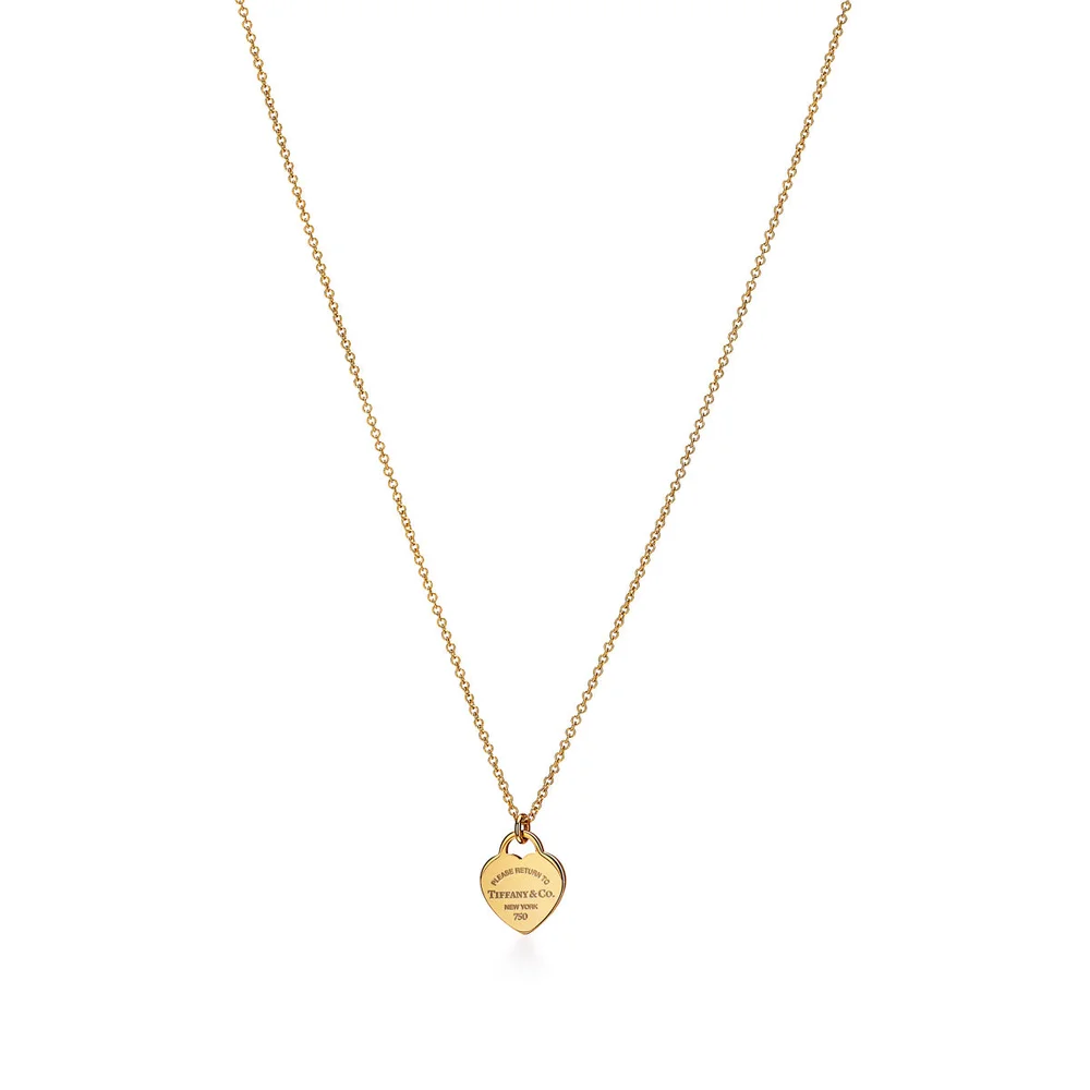 Return to Tiffany Mini Heart Tag Pendant in Yellow Gold
