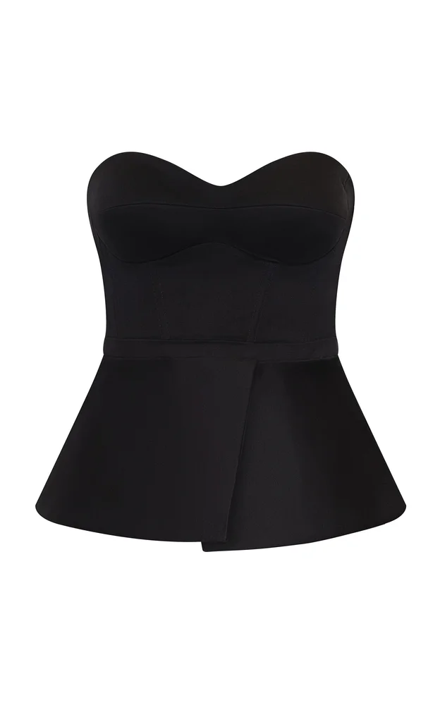 Nos Reconocemos Strapless Stretch-Cotton Top