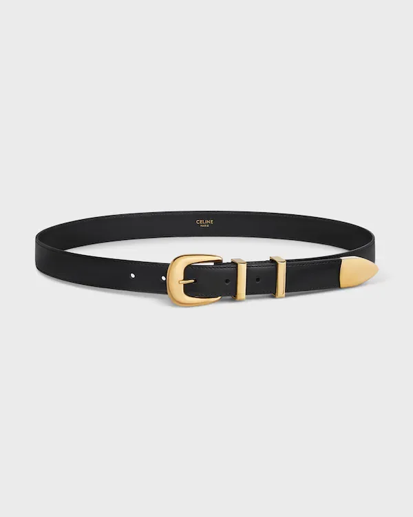 Western Belt 25 in Taurillon Leather