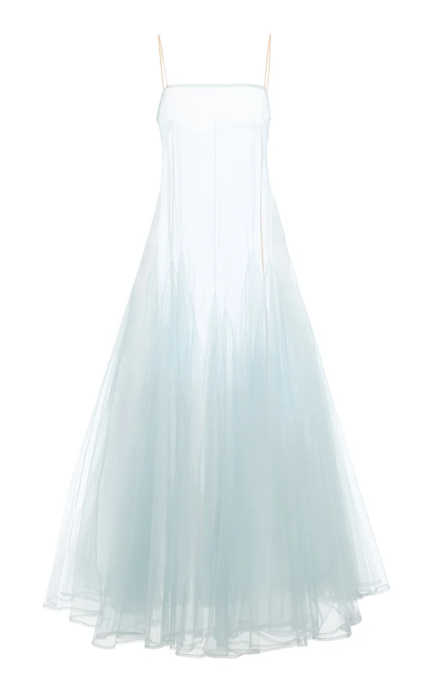 Exclusive Camille Sheer Tulle Midi Dress